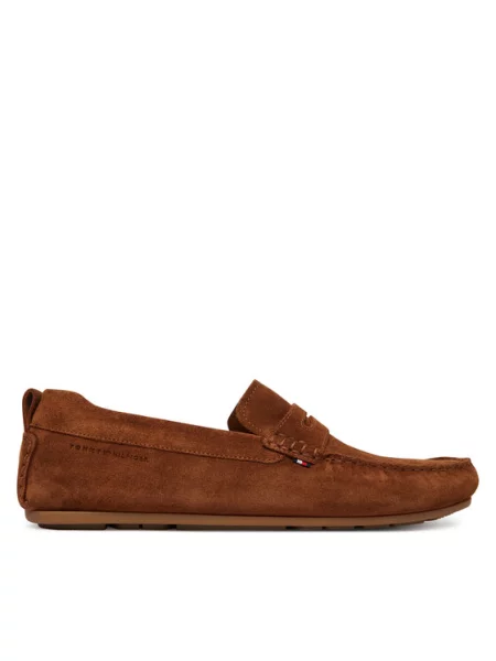 Tommy Hilfiger Мокасини Core Hilfiegr Suede Driver Екрю