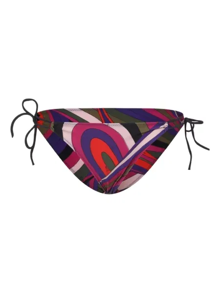 Bikini Pucci cu imagine cu imprimeu abstract roșu