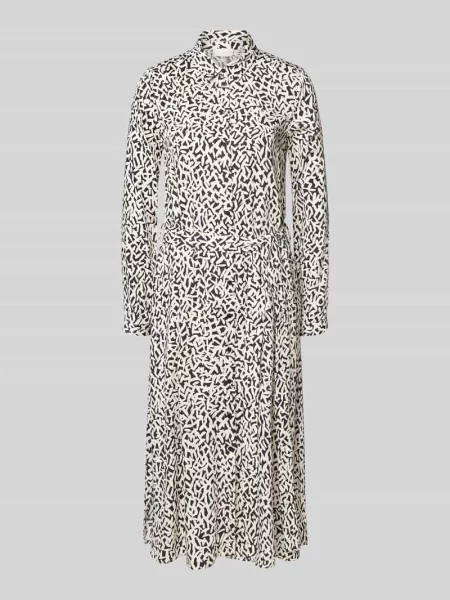 Sukienka midi z wiązanym Milano Italy czarna