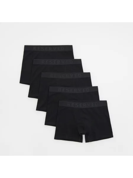 Reserved Set de 5 perechi de boxeri long negru