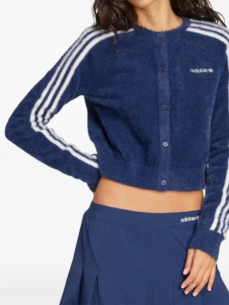 Zomšinės dryžuotos pusiau užtrauktukas sportbačiai Adidas Gazelle mėlyna