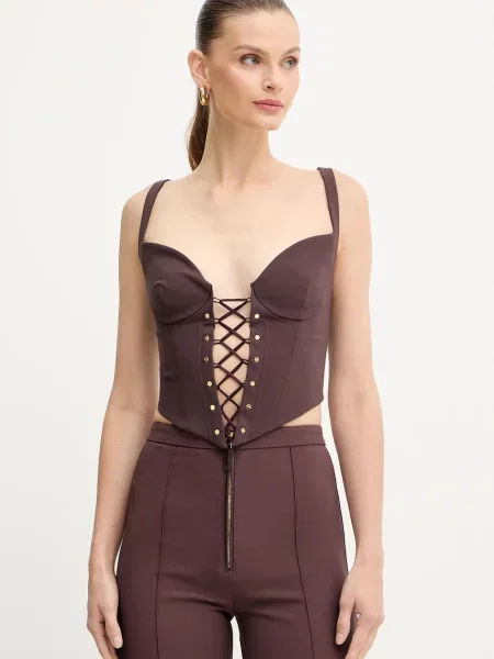 Блуза Elisabetta Franchi кафяво
