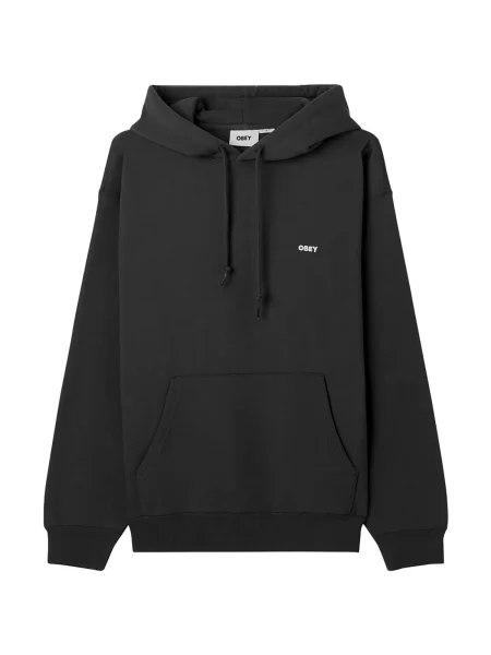 Hanorac cu glugă Obey din fleece cu glugă negru