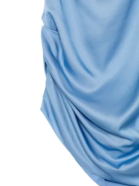 Top Jnby asimetric drapat albastru