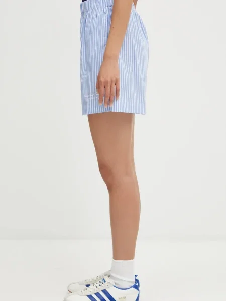 Sporty & Rich pantaloni scurți din Eden Script Poplin cu imprimeu high waist