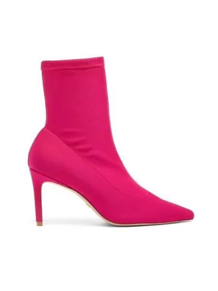 Botki Stuart Weitzman ze stretchu różowe