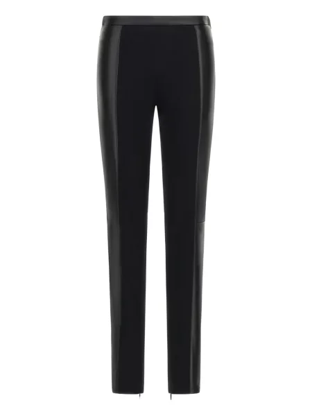 Leggings Roberto Cavalli din piele negru