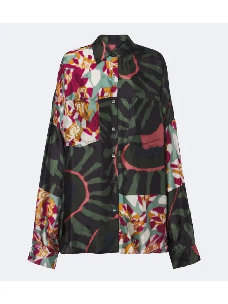 Cămașă Dries Van Noten cu imagine din țesătură twill