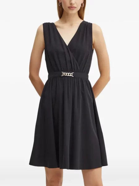 Cu centură rochie mini Morgan plic negru