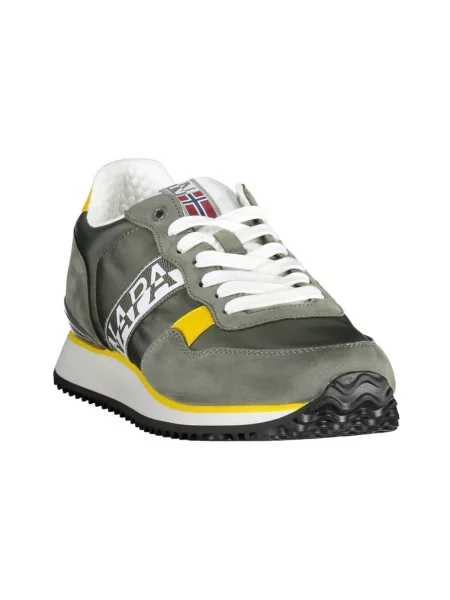 Sneakersy Napapijri skórzane zielone
