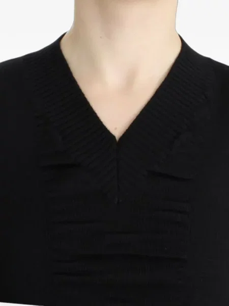 Pulover Costume National cu decolteu în V negru