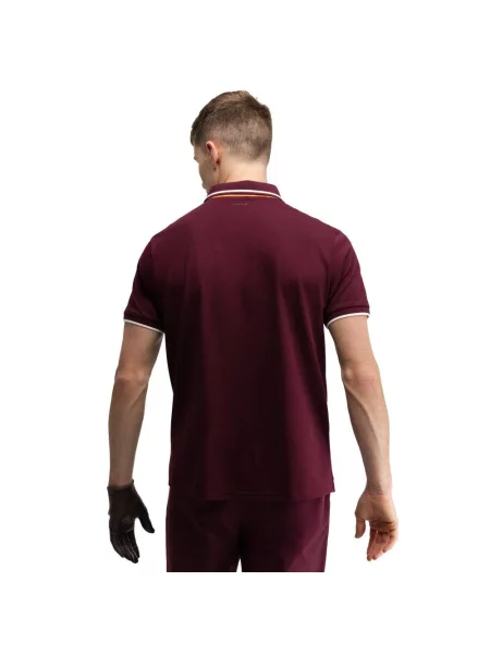Golfowa koszulka polo pique Siroko Pinehurst Cherry czerwona