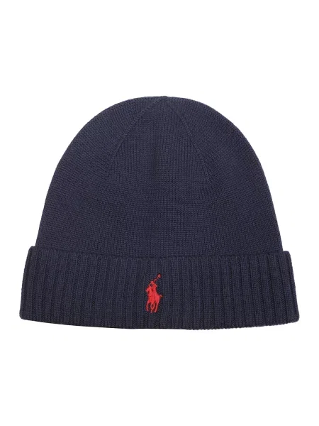 Czapka Ralph Lauren wełniana niebieska