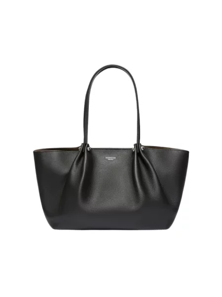 Shopperka Weekend Max Mara skórzana czarna