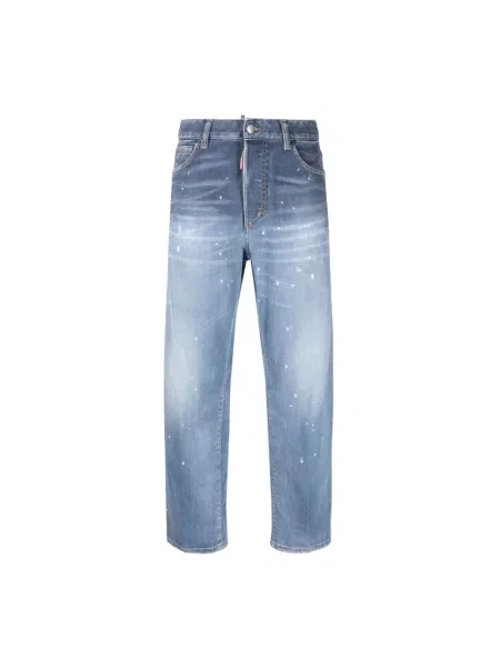 Jeansy Dsquared2 z przetarciami niebieskie