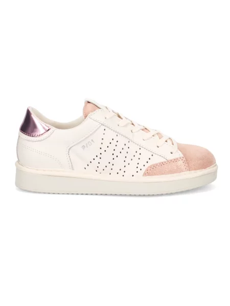 Sneakersy Panchic sznurowane skórzane różowe