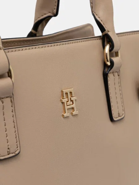 Tommy Hilfiger шопинг чанта дамска от имитация на кожа бежово