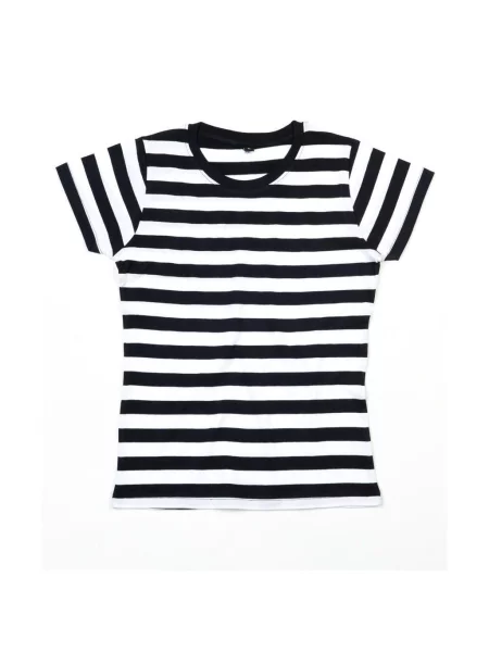 T-shirt W Paski biała