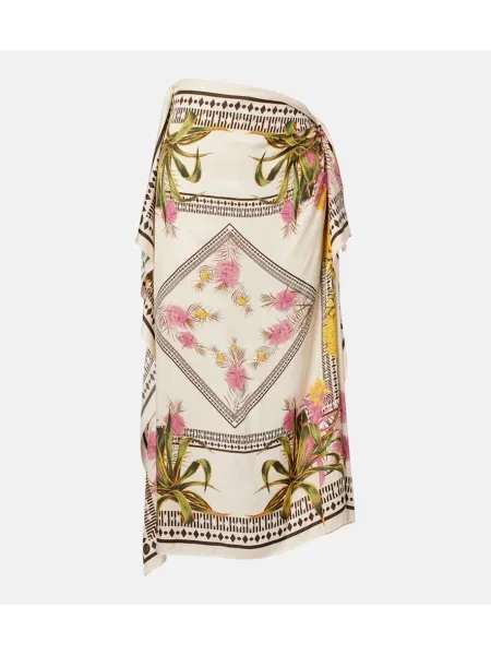 Fustă midi Blumarine cu imagine drapată până la genunchi