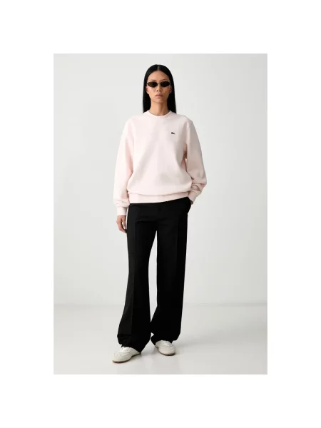 Lacoste bluza z bawełną różowa