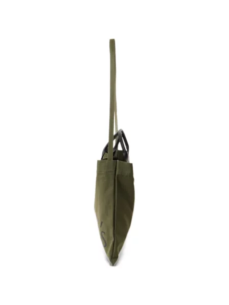 Geantă shopper Y's cu imagine din canvas verde