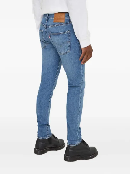 Карирани дънки straight leg Levi's® с шипове кафяво