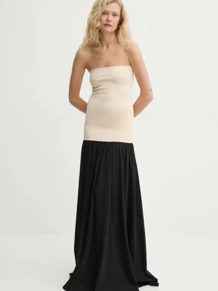 By Malene Birger sukienka MARCIELLA maxi rozkloszowana czarny