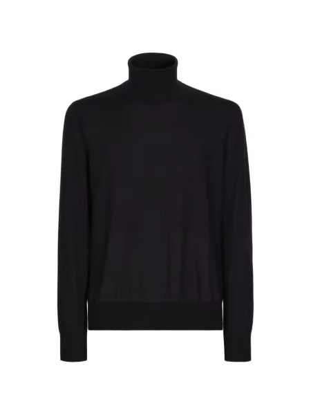 Sweter z golfem Dolce And Gabbana z kaszmiru niebieski