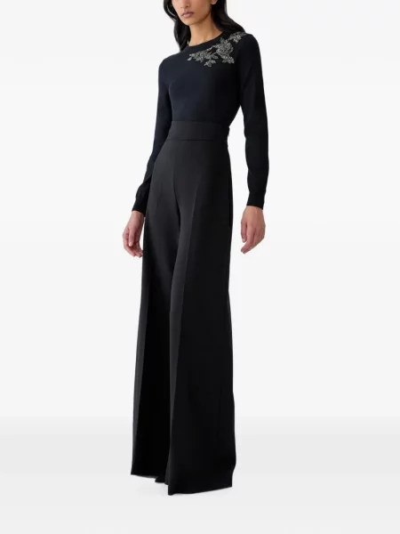 Pulover Carolina Herrera cu model floral negru