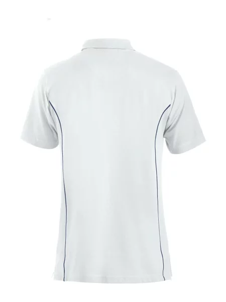 Clique Polo New Conway z kontrastowym obszyciem – white białe