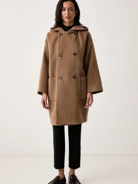 Weekend Max Mara palton pentru femei cu lână WKDTROPICO maro