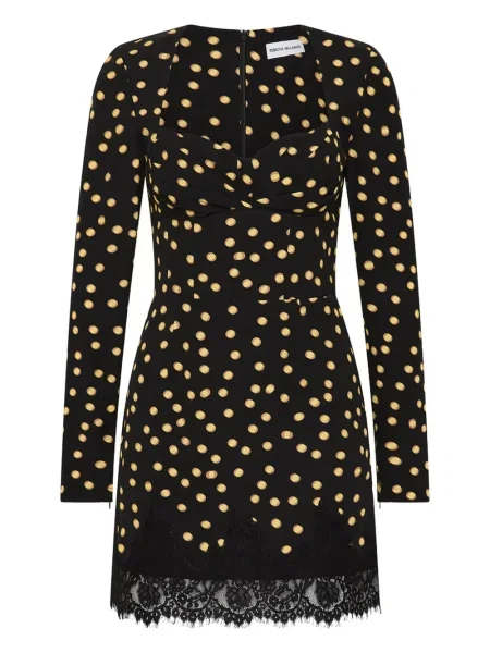 Rochie mini Rebecca Vallance cu buline din dantelă negru
