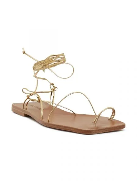 Alohas De piele sandale auriu