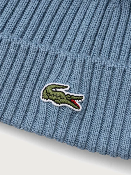 Lacoste căciulă de lână albastru