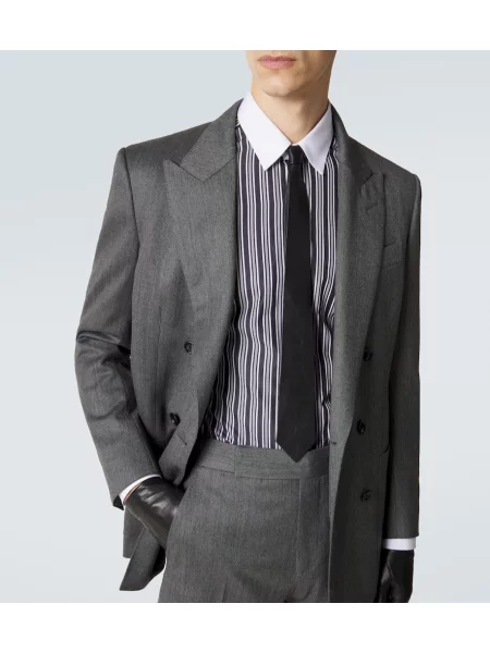 Cravată Tom Ford din piele negru