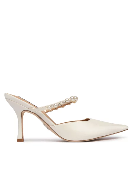 Steve Madden Mules Brecki-P S Ozdobnými Perličkami režná bílé