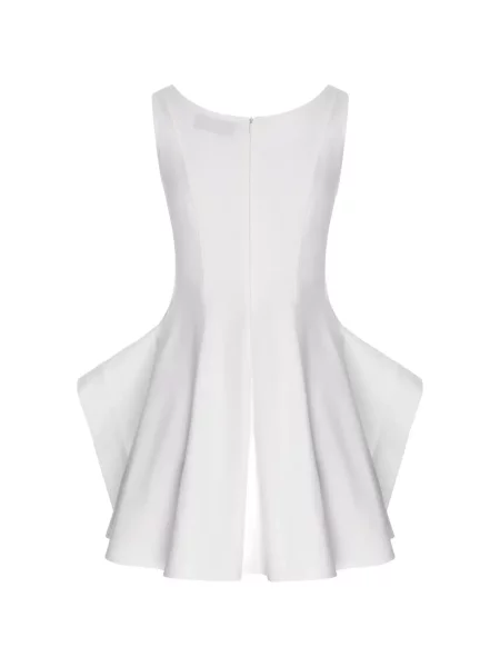 Top V:pm Atelier cu volane alb