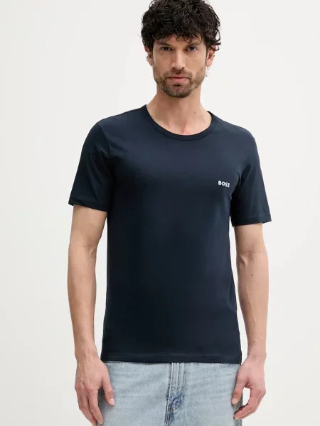 BOSS kratka majica TShirtRN 3P Classic paket 3 kosov modra