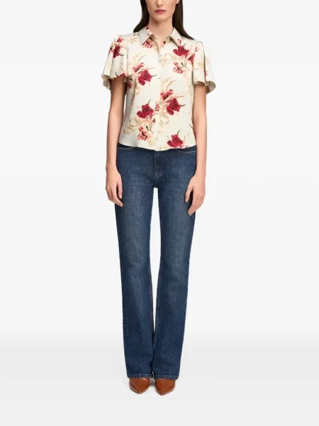 Cămașă Cinq A Sept cu model floral cu imagine albastru
