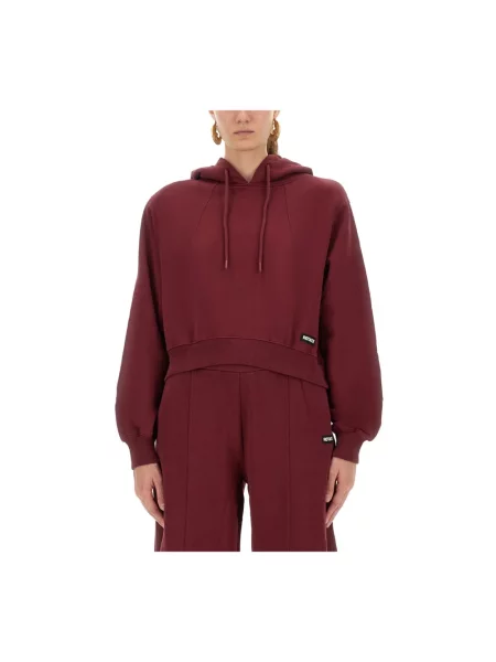 Bluza z kapturem Rotate Birger Christensen z kapturem frotte czerwona