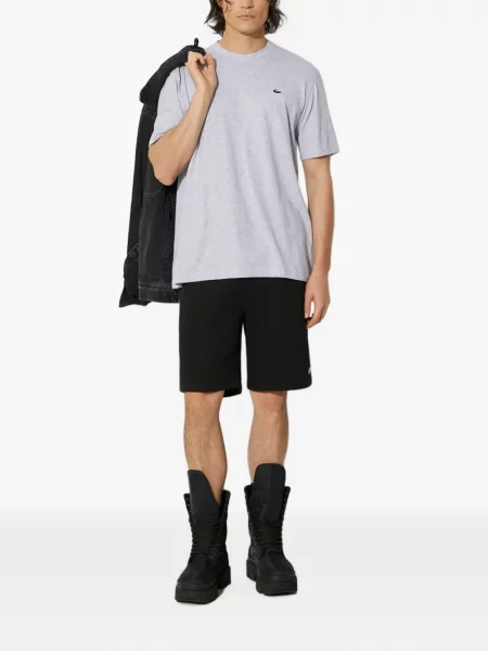 Tricou Lacoste cu broderie gri