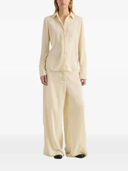 Pantaloni Proenza Schouler White Label de catifea alb