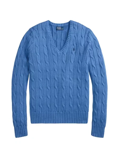 Svetr Polo Ralph Lauren s výstřihem do v modrý
