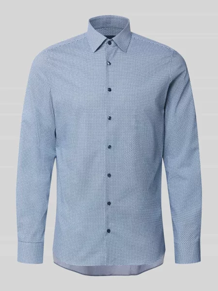 Body Koszula biznesowa o kroju slim fit z mieszanki bawełny Olymp Level 5 błękitna
