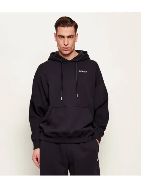 OFF-WHITE Hanorac HALF ARROWS | Relaxed fit alb