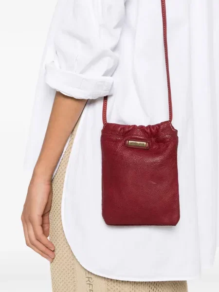 Bőr crossbody táska Caterina Lucchi piros
