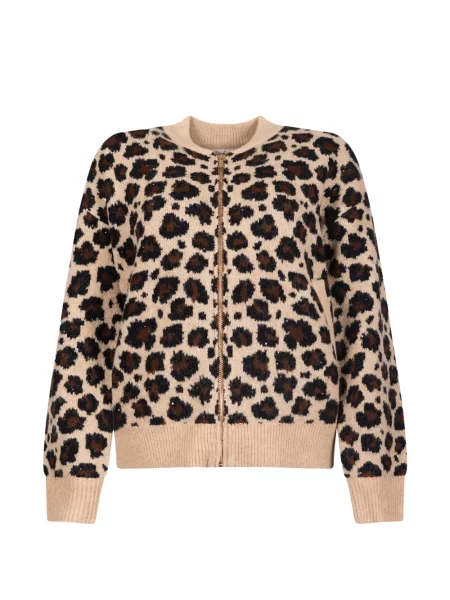 Cardigan Derhy cu imagine cu model leopard