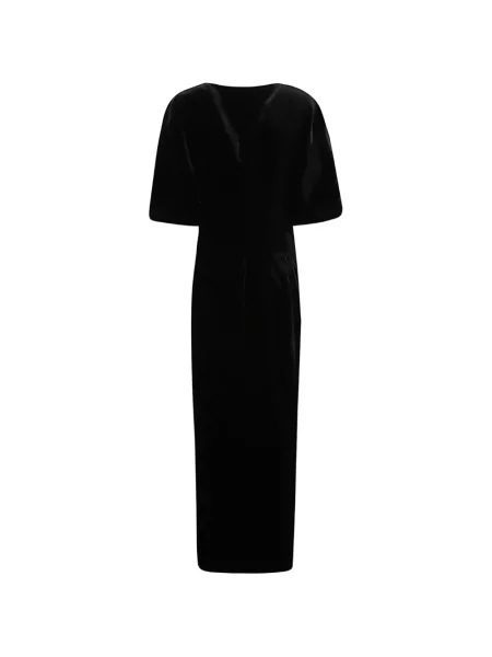 Rochie maxi Raquel Diniz de catifea plic negru