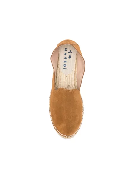 Espadryle Manebi skórzane brązowe
