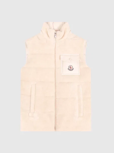 Пуховий жилет Merek Teddy Moncler Enfant бежевий